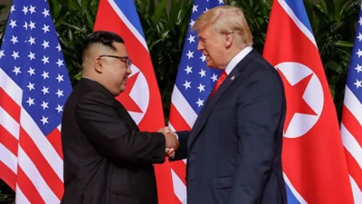 ABD Başkanı Donald Trump, Kuzey Kore lideri Kim Jong-un ile
